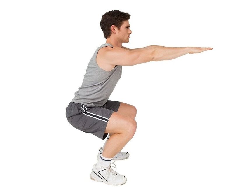 Wanting to increase strength, a man performs useful exercises